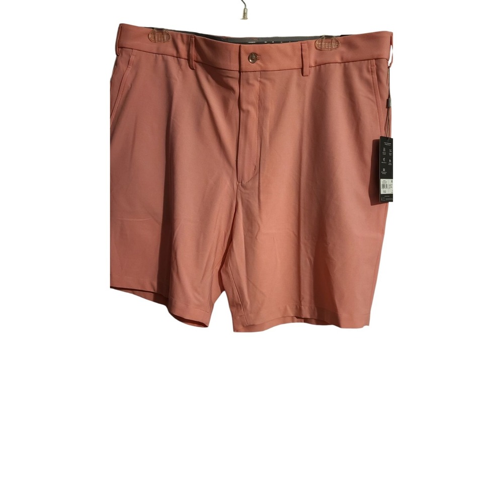 Walter Hagen Men's 9" Inseam Performance 11 Micro Lines Golf Shorts Size 42 Pink